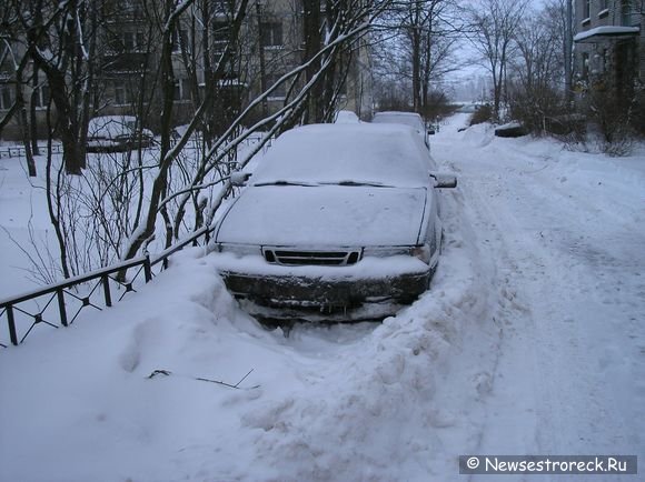 Сестрорецк снова занесло снегом.