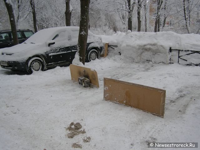 Война за парковочное место во дворах Сестрорецка