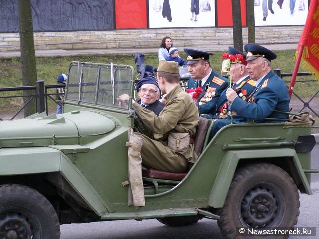 Праздничное шествие и церемония возложения венков.  9 мая 2010 Сестрорецк.