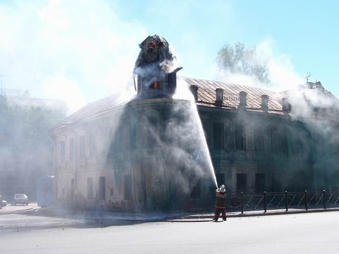 Пожар на ул.Володарского, д. 5а