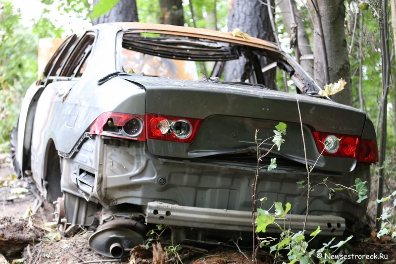 В Курорте у переезда стоит сгоревшая Honda Accord В Курорте у переезда стоит сгоревшая Honda Accord