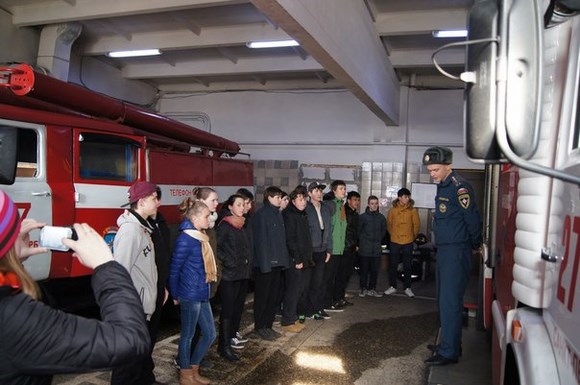 Посещение пожарной части учащимися ГБСКОУ  № 656 Курортного района