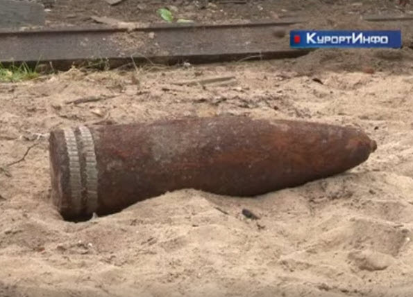В Сестрорецке откопали снаряд времен ВОВ