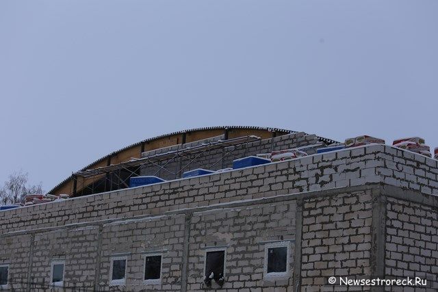 Над крытым катком начала появляться крыша Над крытым катком начала появляться крыша