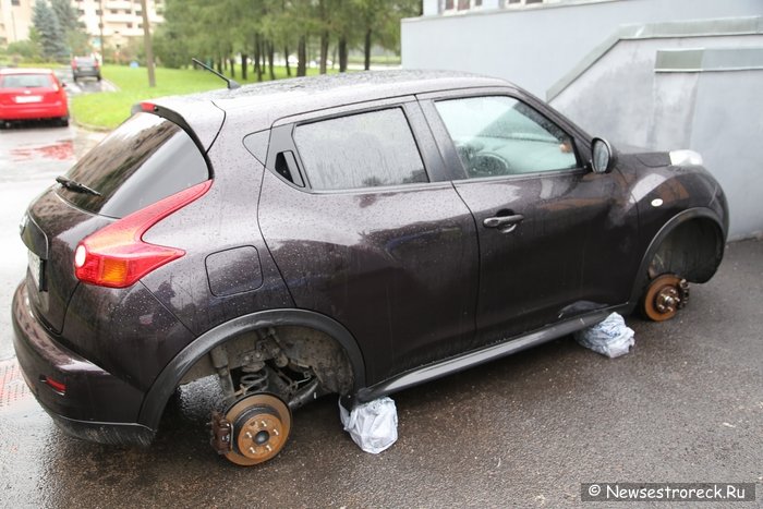 В Сестрорецке разули Nissan Juke В Сестрорецке разули Nissan Juke