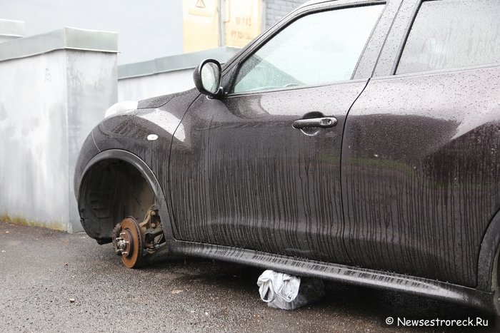 В Сестрорецке разули Nissan Juke В Сестрорецке разули Nissan Juke