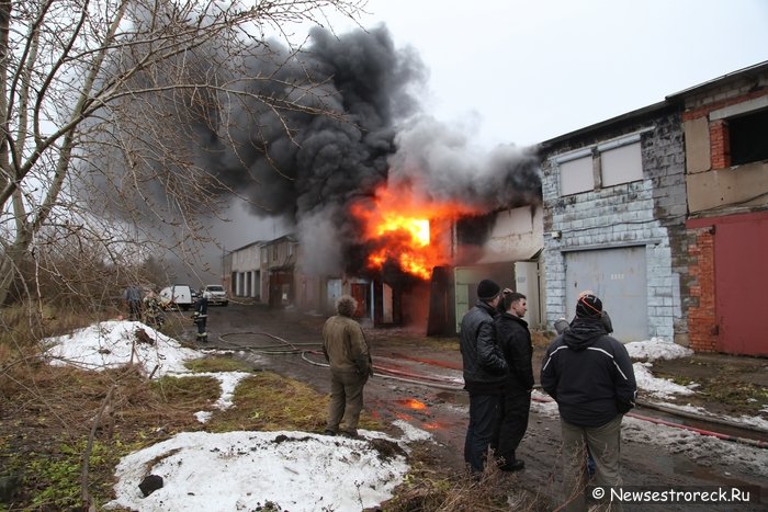 В ГК "Сестрорецк" горел гараж №2336