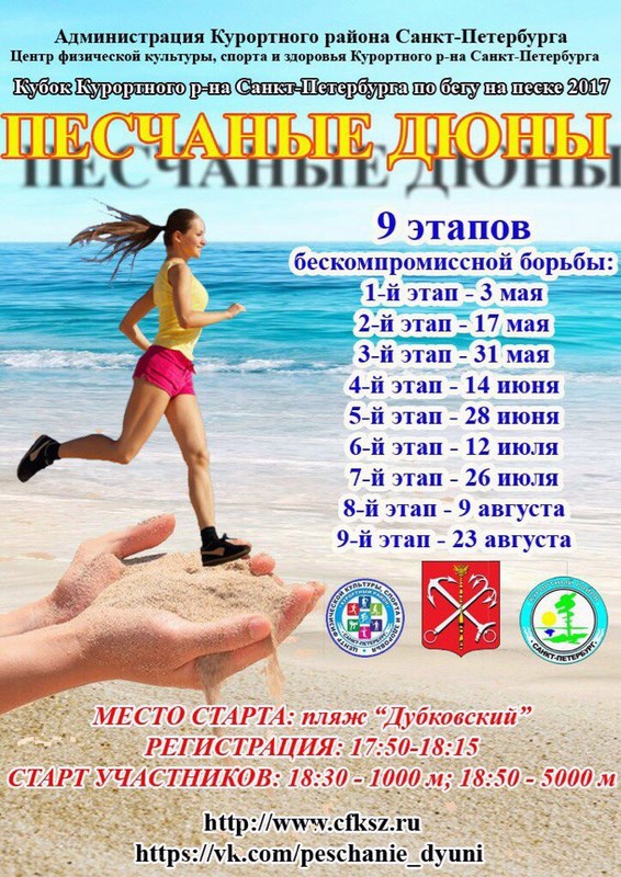 В Сестрорецке начинаюся соревнования по бегу «Песчаные Дюны - 2017»