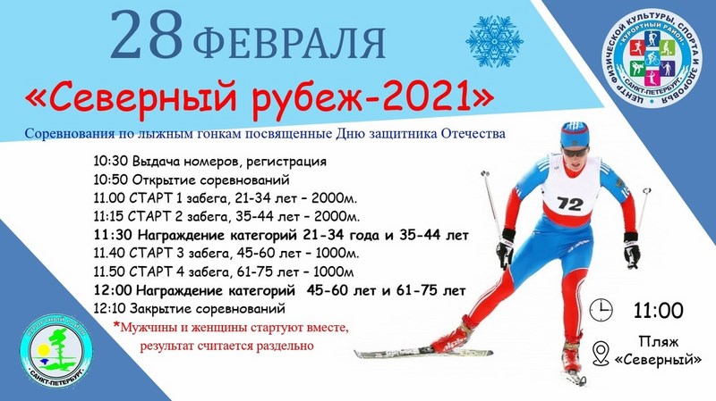 Приглашаем всех любителей лыжных гонок на соревнования "Северный рубеж-2021"