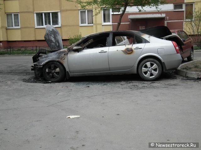 В Сестрорецке сгорели сразу три автомобиля